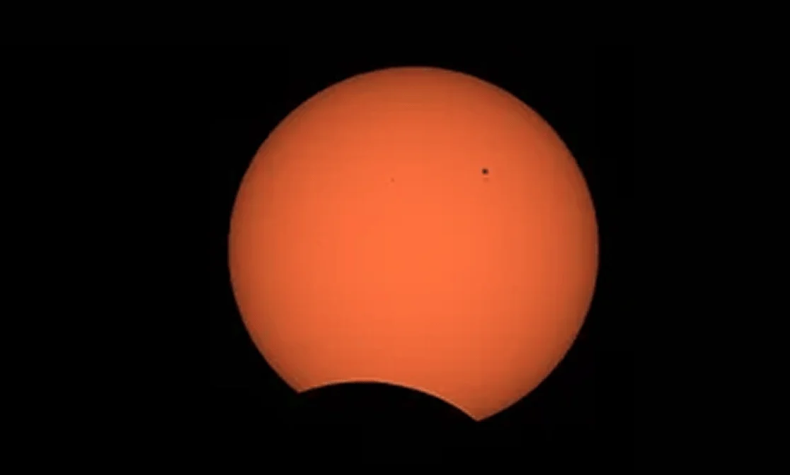 Partial eclipse captured with a DWARF telescope
