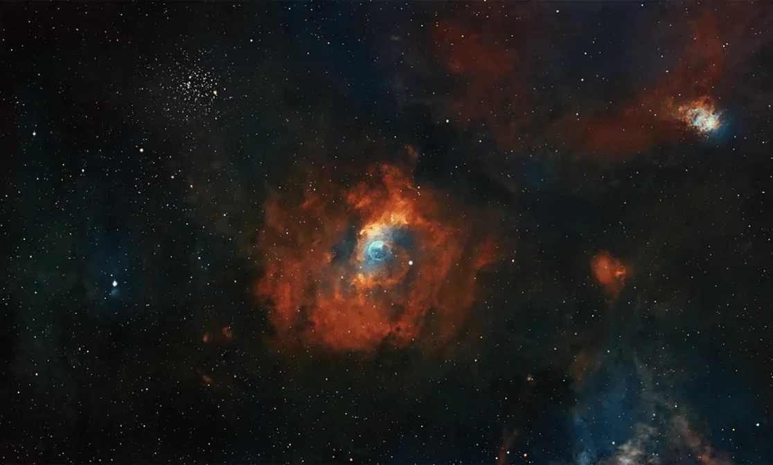 Multiple deep-sky targets captured in one night