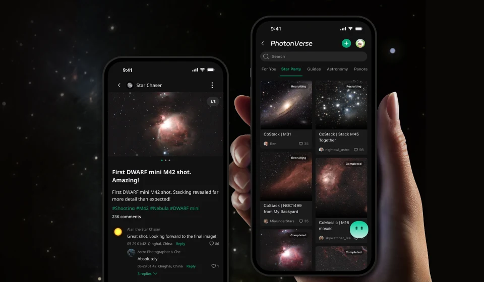 Live Star Party projects in PhotonVerse