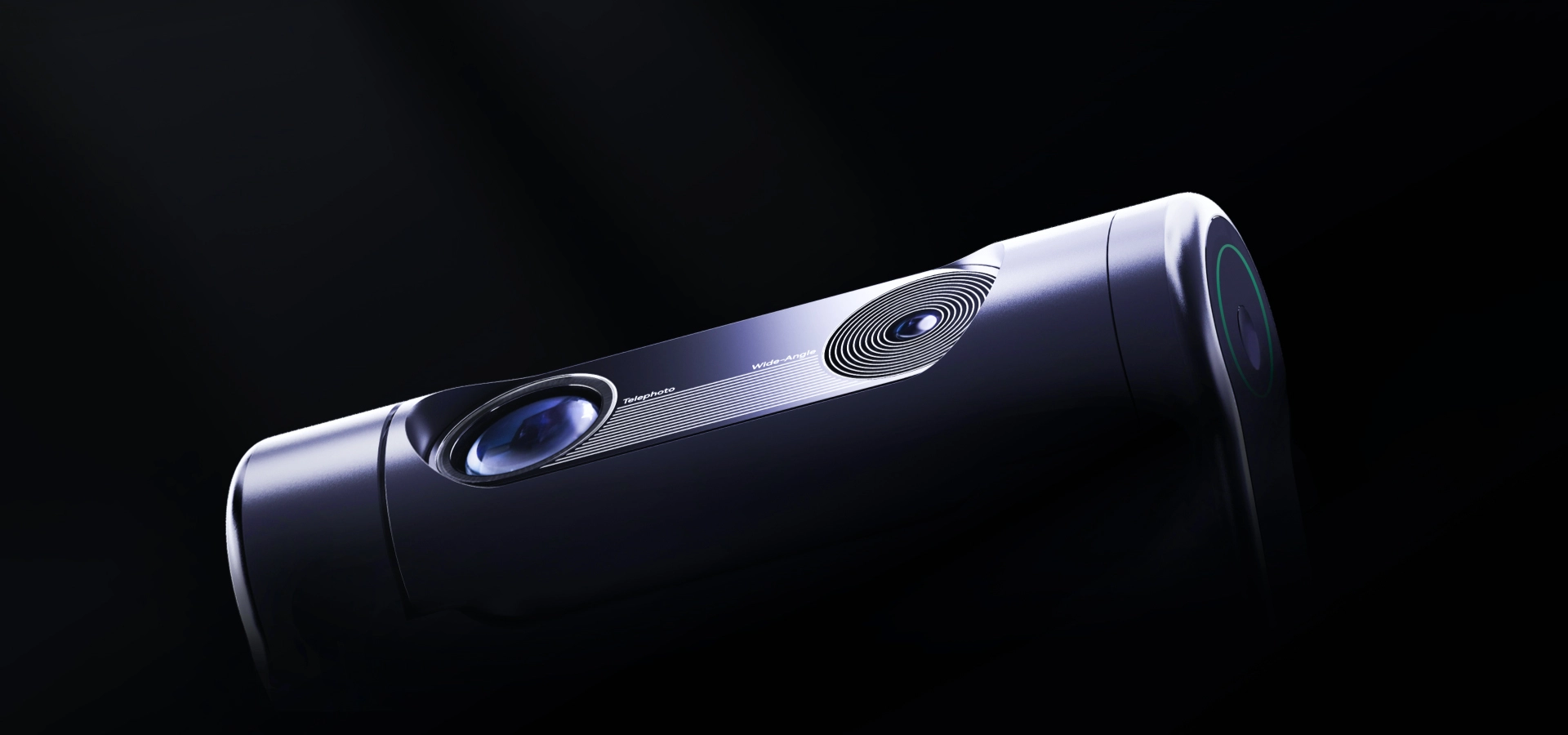 Telephoto + wide-angle, dual-camera system