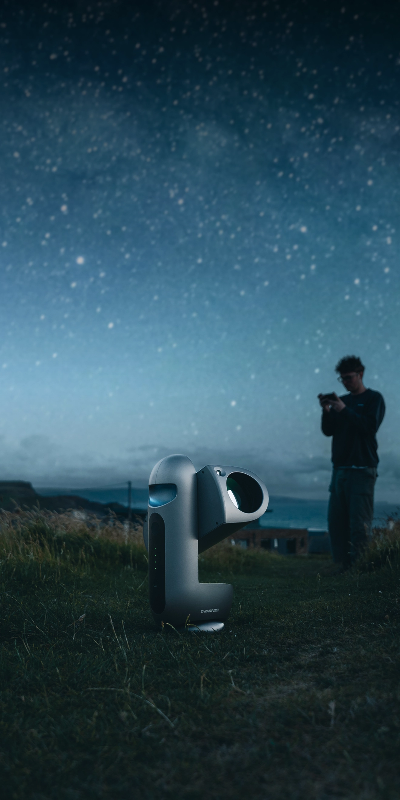 DRACO smart telescope under a starry sky