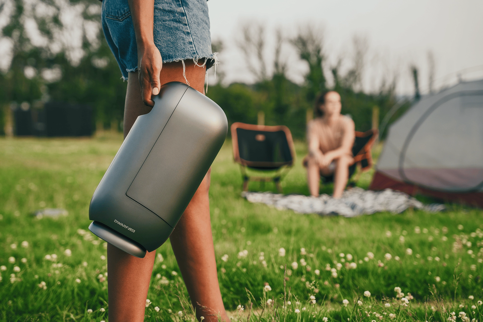 Carrying DRACO at a campsite