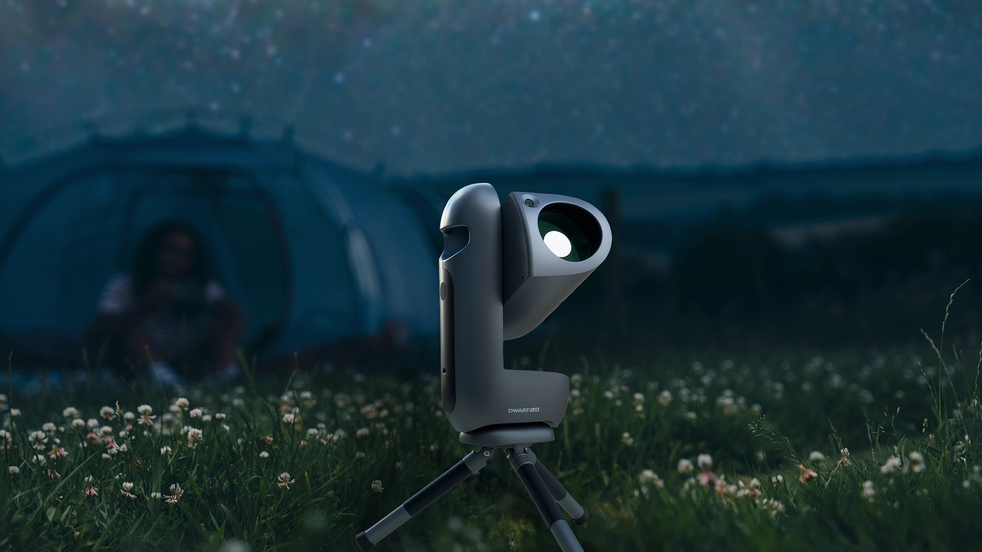 Draco tripod folded for compact storage