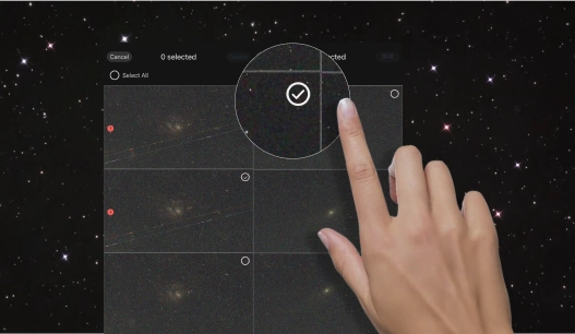 Frame-by-frame selection